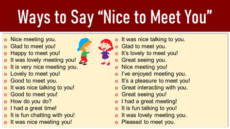 Ways To Say Nice To Meet You In English Phrases EngDic