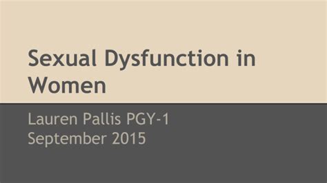 Sexual Dysfunction Ppt