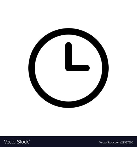 Clock Icon Time Symbol Royalty Free Vector Image
