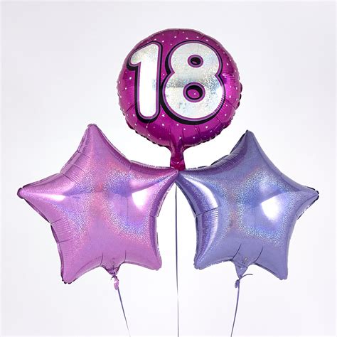 Buy Pink 18th Birthday Balloon Bouquet Delivered Inflated For Gbp 16