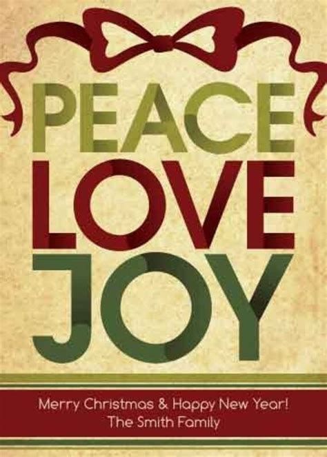 Items Similar To Custom Peace Love Joy Holiday Card Printable Pdf On Etsy
