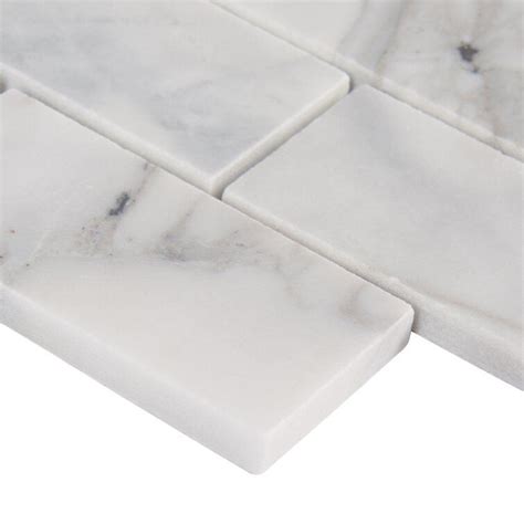 Msi Calacatta Cressa Honed 2 X 4 Marble Subway Tile And Reviews