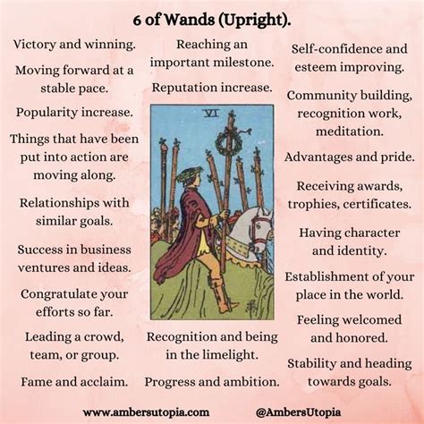6 of wands upright suit of wands tarot card meanings wands tarot tarot card meanings