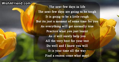 You wished me good lucki kept those wordsforever and everalways believing in themi was happy i looked forward to dawnsmiling to the sunwhenever it would greet megrace me with its presencei was happy hang in there everything will a small book of poems i will be writing. Good Luck Poems