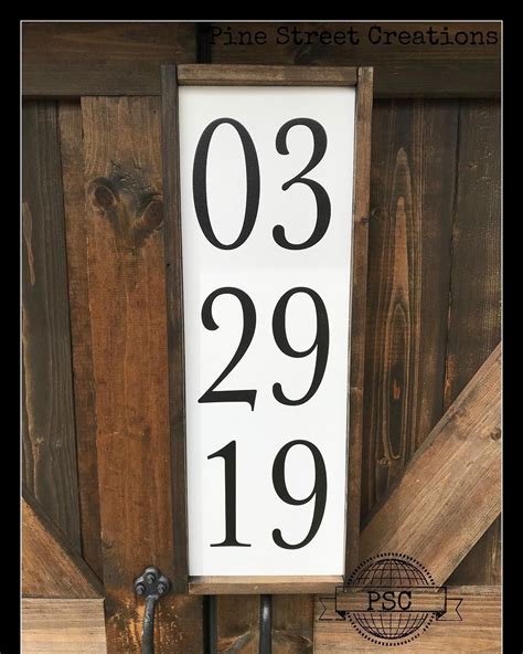 home decor  pictures wedding date signs