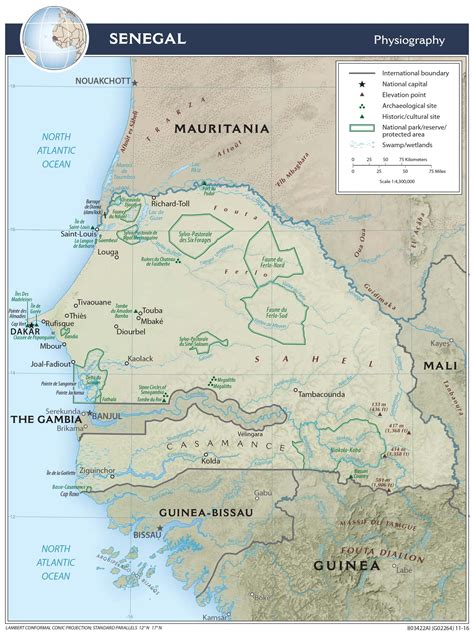 Geographic Map Of Senegal Countryreport