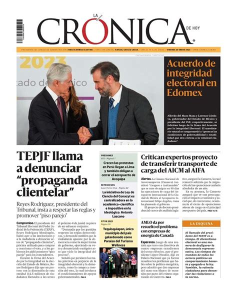 La Crónica de Hoy on Twitter PrimerasPlanas TEPJF llama a