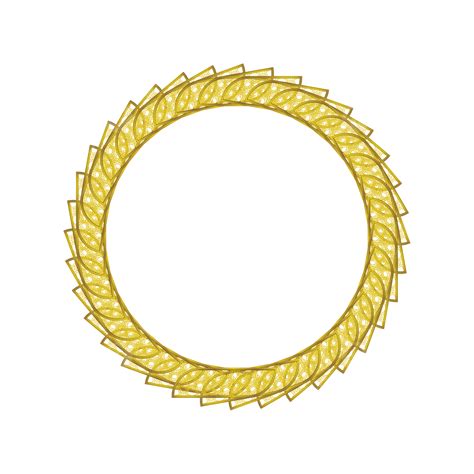 Luxury Golden Circle Frame With Vintage Gold Circular Pattern Mandala