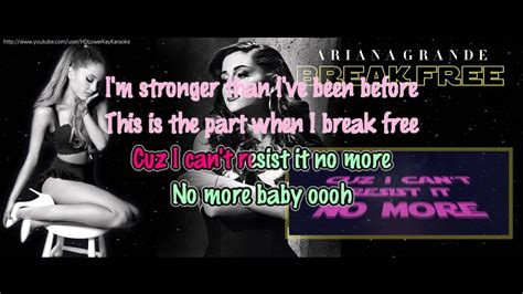 Ariana Grande Feat Zedd Break Free Lower Key Karaoke Instrumental