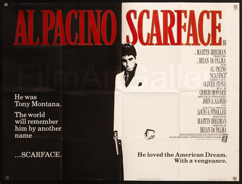 Scarface Movie Poster British Quad 30x40 Original Vintage Movie