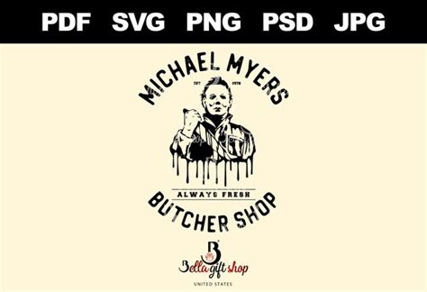 Michael Myers Butcher Shop Bundle Michael Myers Svg Mike Etsy UK