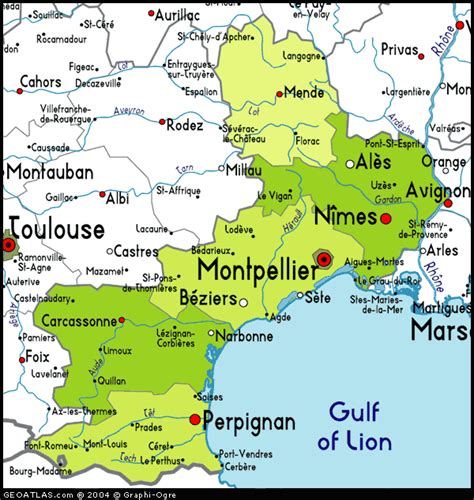 Map Of Languedoc Roussillon France France Atlas