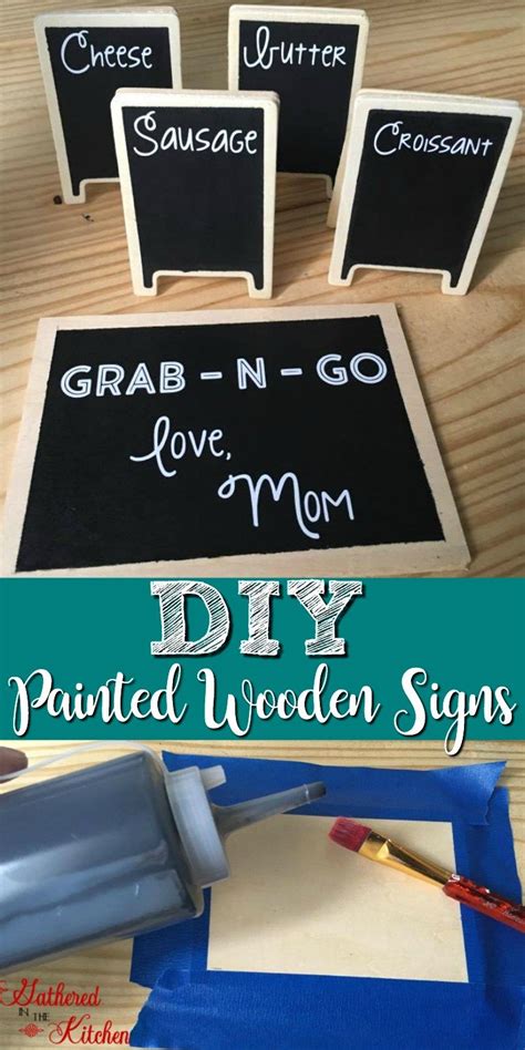 Diy Painted Wooden Signs Gathered In The Kitchen