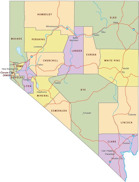 Map Of Nevada Travel United States