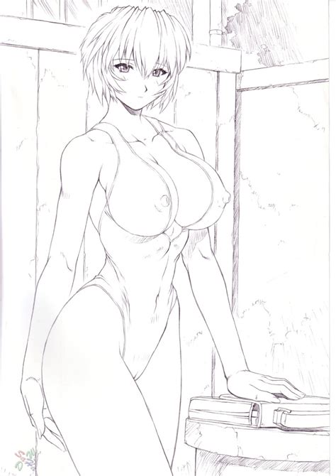 Rule 34 Mogudan Monochrome Neon Genesis Evangelion Rei Ayanami Tagme