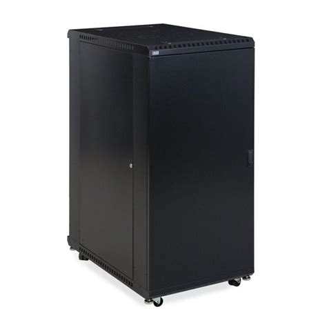 Welded structure makes it very sturdy and robust. 27U LINIER Server Cabinet - Solid/Solid Doors - 36" Depth ...