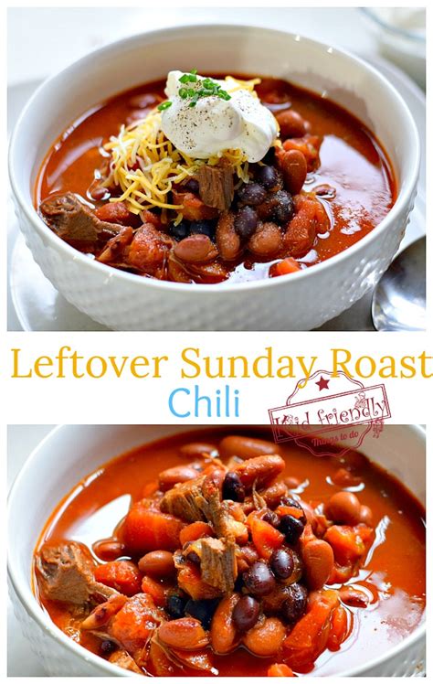 If you don't have homemade beef stock (butchers aren't giving away bones anymore), soup base is tastier than regular bullion. Leftover Roast Beef Chili Recipe | Kid Friendly Things To Do