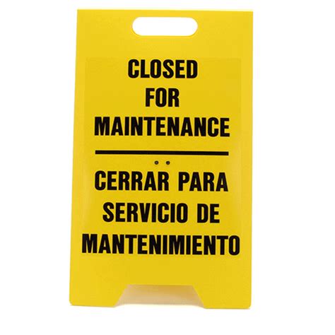 Floor Stand Signs Closed For Maintenance Engspanish Seton