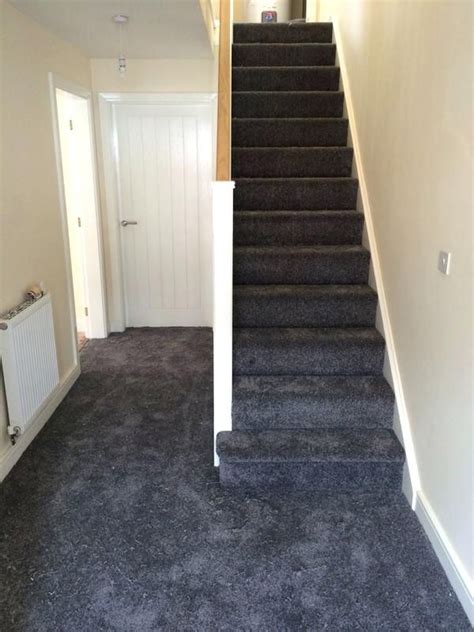 I used this technique in the spare room. Dark Gray Carpet On Stairs Captivating Blog Kingdom Rugby Spa Together With Temptation Carpet ...