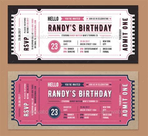 25 Ticket Invitation Templates In Ai Word Pages Psd Publisher
