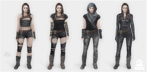 Artstation Character Outcast Stealth Wardrobe Designs Part System
