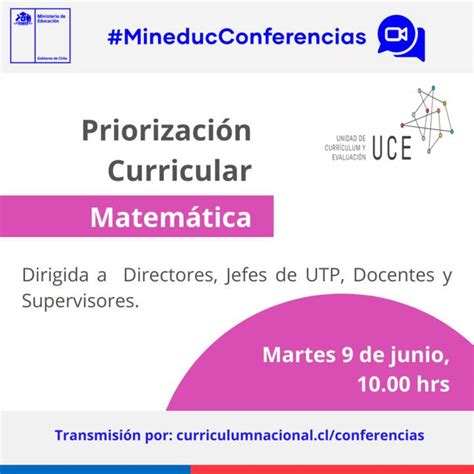 Priorización Curricular Matemática Curriculum Nacional Mineduc Chile