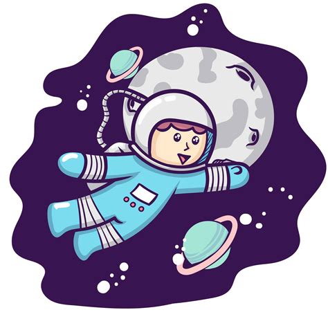 Cartoon Astronaut Svg