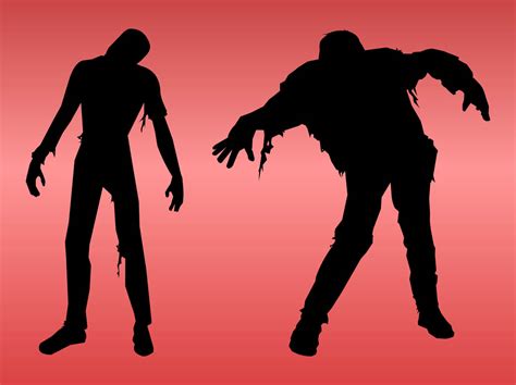 Zombies Silhouette Graphics Vector Art & Graphics | freevector.com