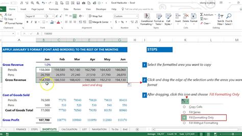 Fill Formatting In Excel Youtube