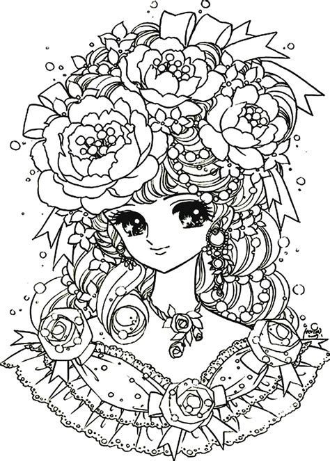 Manga Anime Coloring Pages For Adults Coloring Adult Manga