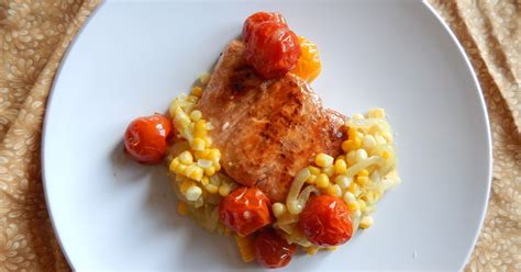 The Nerdy Chef Seared Salmon With Corn Relish