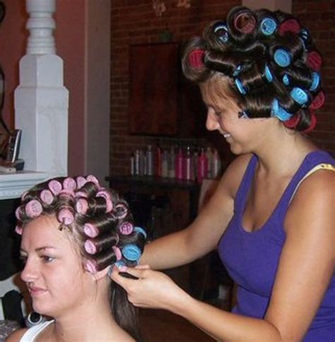 Sleep In Hair Rollers Hair Curlers Rollers Updo Styles Curly Hair