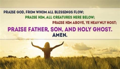 Praise God From Whom All Blessings Flow Christian Inspirational Images