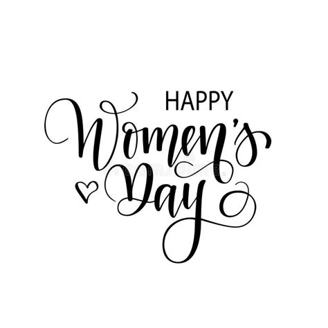 Happy International Women S Day Vector Calligraphy Design Stock Vector