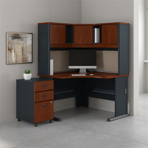 Our range includes small office and computer desks as well as traditional desks with drawers and contemporary folding desks, all in a range of materials and if you need to keep sensitive documents under lock and key, you'll need a lockable filing cabinet. Bush Business Furniture Series A 48W Corner Desk with ...