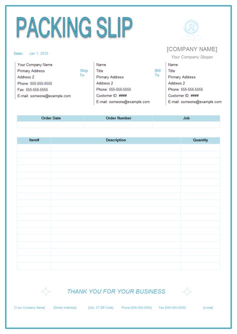 Packing List Template Free Packing Slip Template For Excel And Google