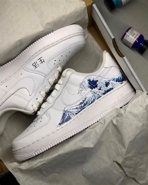 Great Wave Off Kanagawa Custom Nike Air Force 1 Personalized Sneakers