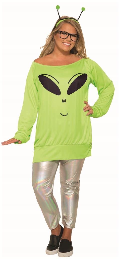Spaced Out Alien Casual Adult Womens Plus Size 18 22 Costume Cosmic