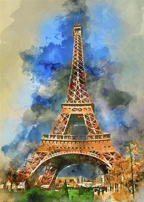 Eiffel Tower Watercolor