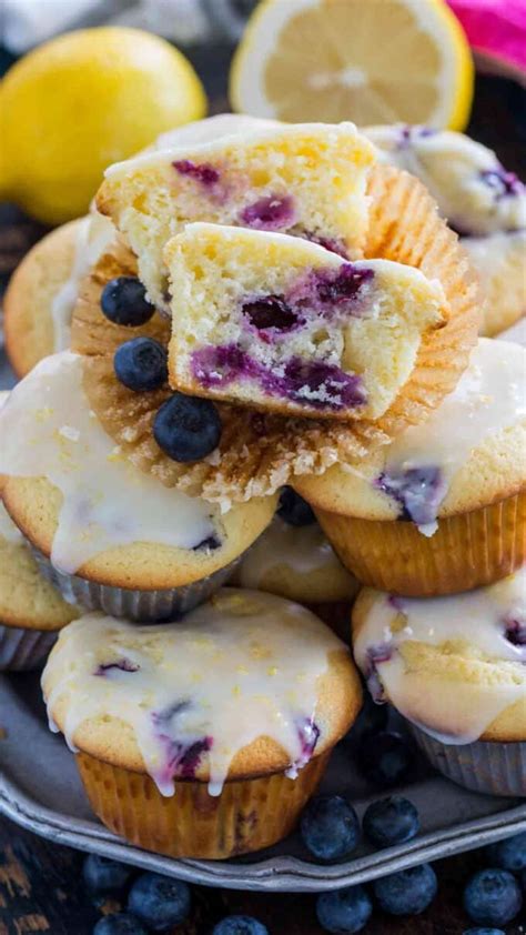 Blueberry Lemon Muffins With Lemon Glaze Sweet And Savory Meals