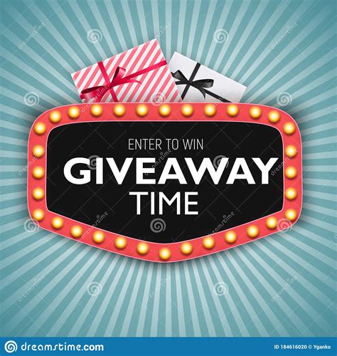 Enter To Win Giveaway Time Stock Illustration Illustration Of