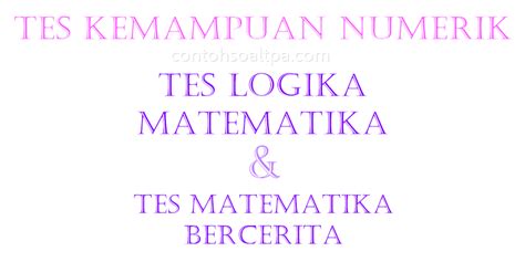 Contoh Soal Logika Matematika Dan Jawaban Nya | contoh ...