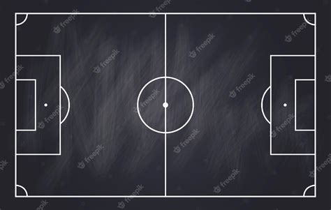 Premium Vector Soccer Strategy Field Football Game Tactic Chalkboard