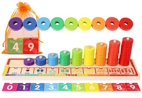 Buy Toys Of Wood Oxford Wooden Stacking Rings And Counting Games With