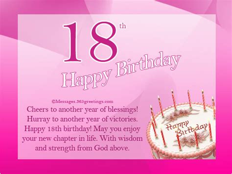 18th Birthday Cards For Girls 18th Birthday Wishes Messages And