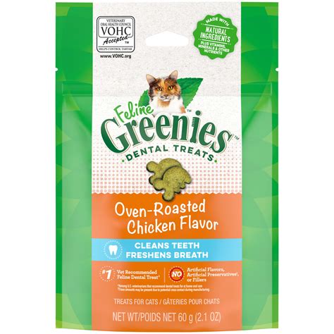 Greenies Natural Oven Roasted Chicken Flavor Adult Dental Cat Treats