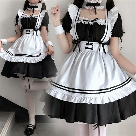 Maid Outfit Sweet Dress Cosplay Maid Costume Short Sleeve Etsy Australia