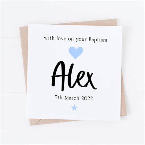 Personalised Baptism Card For Girl Or Boy By Word Up Creative