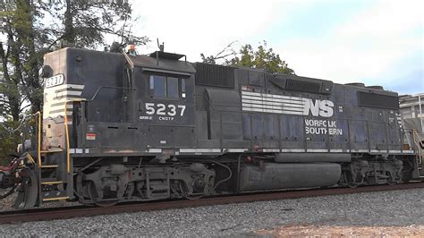 Norfolk Southern Freight Train With A High Hood Emd Gp38 2 Youtube