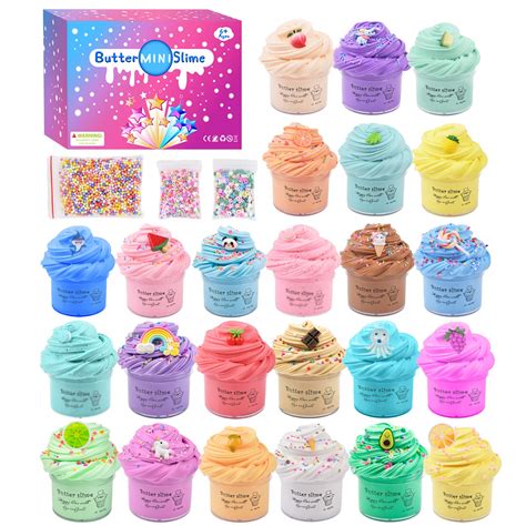 Buy 24 Pack Scented Mini Butter Slimerainbow Animal Candy And Fruit